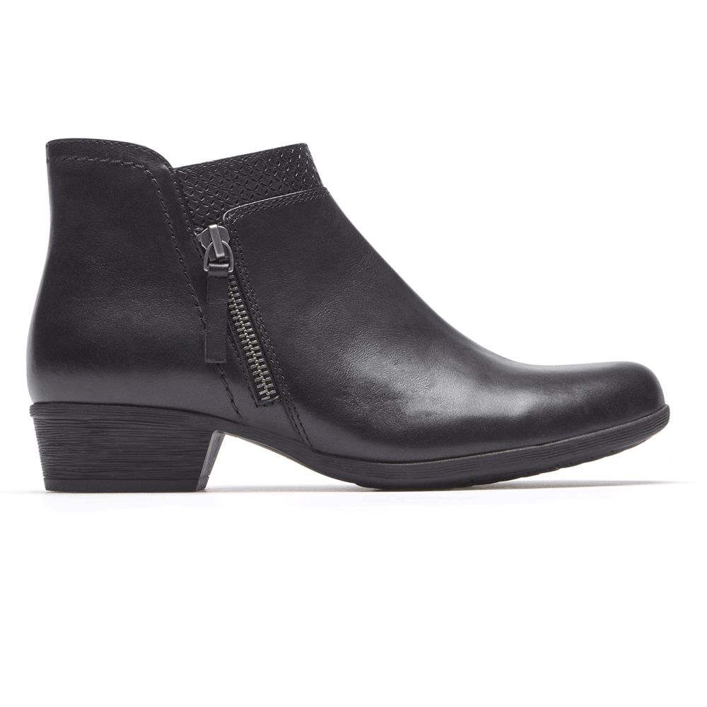 Rockport Carly - Womens Booties - Black - NZ (FVI-328967)